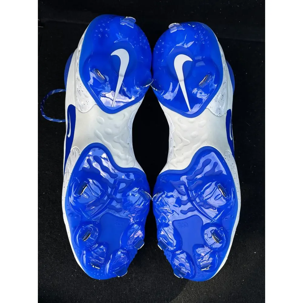 Nike Alpha Huarache Elite 4 Low Baseball Cleats Blue White FD2745-108, Men’s 15